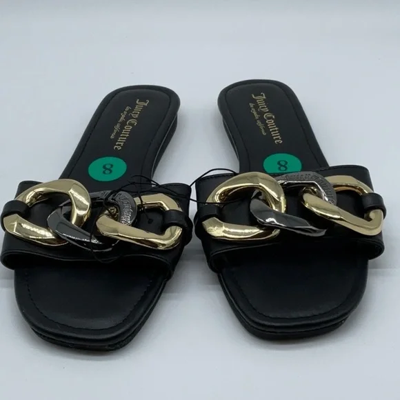 Juicy Couture gold tone chain embellished slide - Picture 7 of 9
